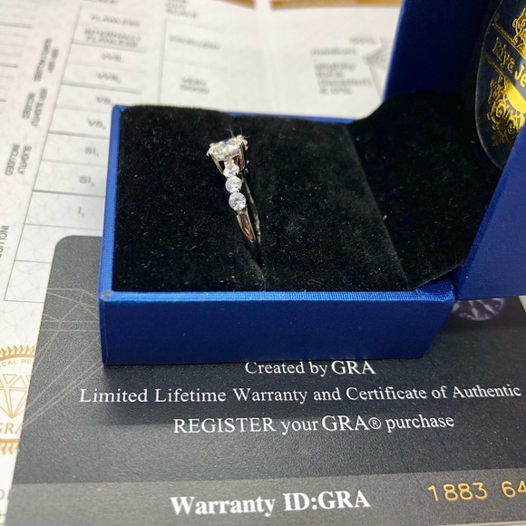 1ct  moissanite diamond ring with Certificate - Picture 8 of 11